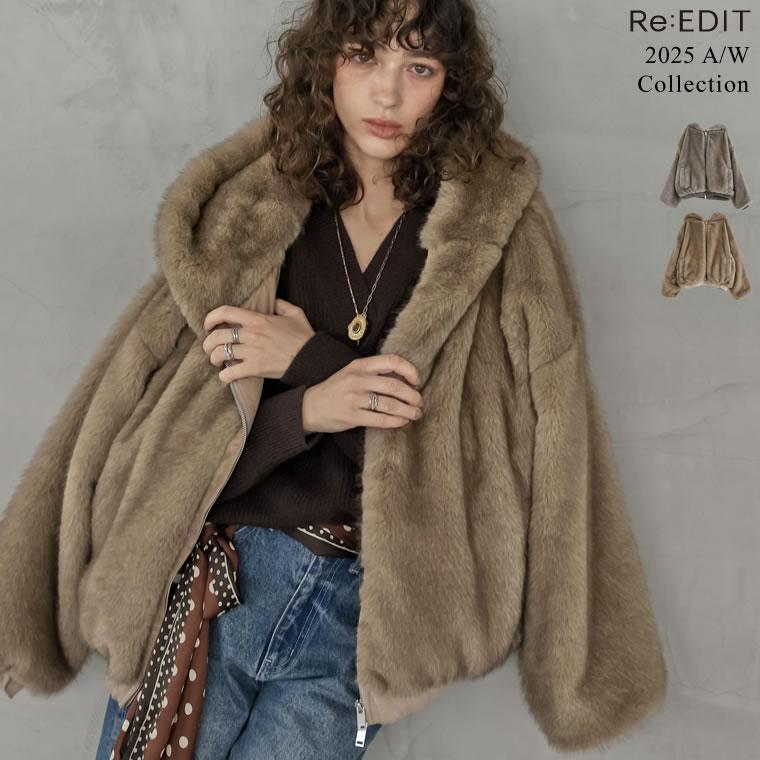 Re:EDIT（リエディ） ファーコート ジャケット アウター ブルゾン