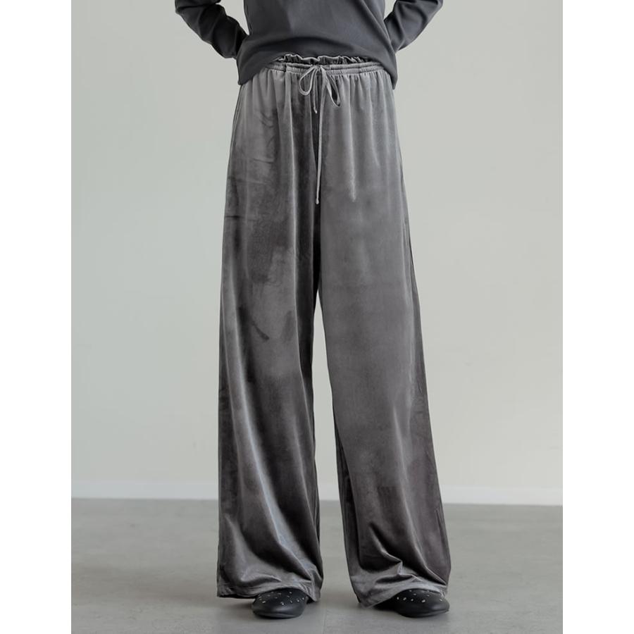 Re:EDIT（リエディ） 【クーポン対象】 パンツ フルレングス ベロア