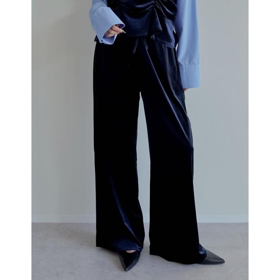 Re:EDIT（リエディ） パンツ フルレングス ベロア レディース 4色 4