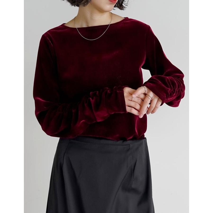 Re:EDIT（リエディ） トップス ベロア 長袖 レディース 4色 M/L シアー