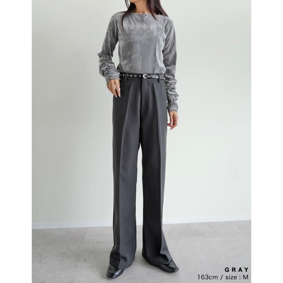 Re:EDIT（リエディ） トップス ベロア 長袖 レディース 4色 M/L シアー