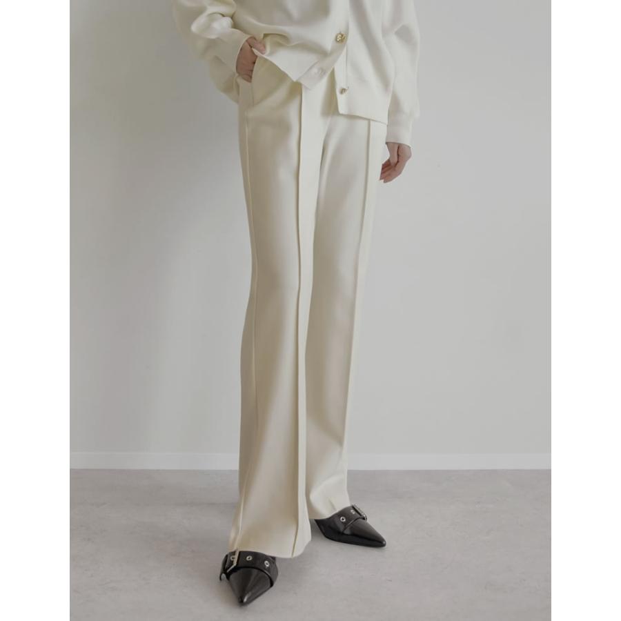 新品　mister it. ワイドパンツ ホワイト　フレアパンツ　リボン　日本製 Re:EDIT（リエディ） パンツ ワイドパンツ レディース 3色 低身長 高