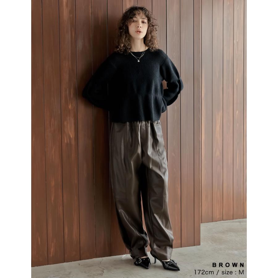 Re:EDIT（リエディ） パンツ カーブパンツ バレルレッグ レディース