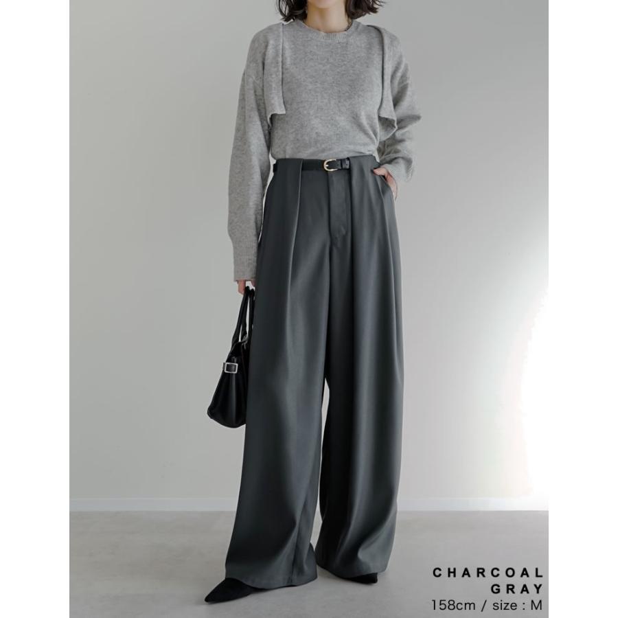 Re:EDIT（リエディ） パンツ ワイドパンツ レディース 4色 低身長 高