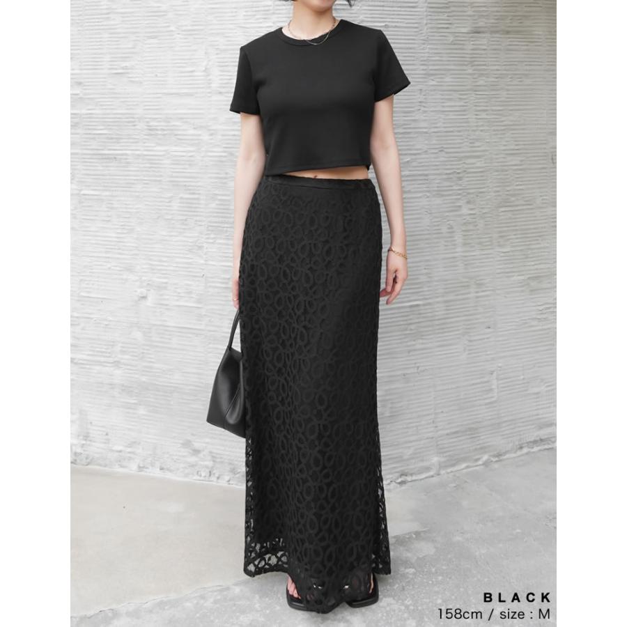 半袖 Tシャツ レディース トップス クロップド丈 カットソー ストレッチ コンパクト オフィスカジュアル 伸縮性 シンプル 新色追加 春夏[mb] | Re:EDIT | 16
