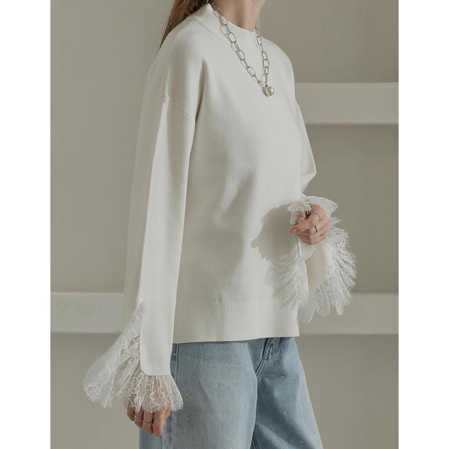 MEISM（ミズム） トップス ニット 長袖 レディース 3色 M/L レース