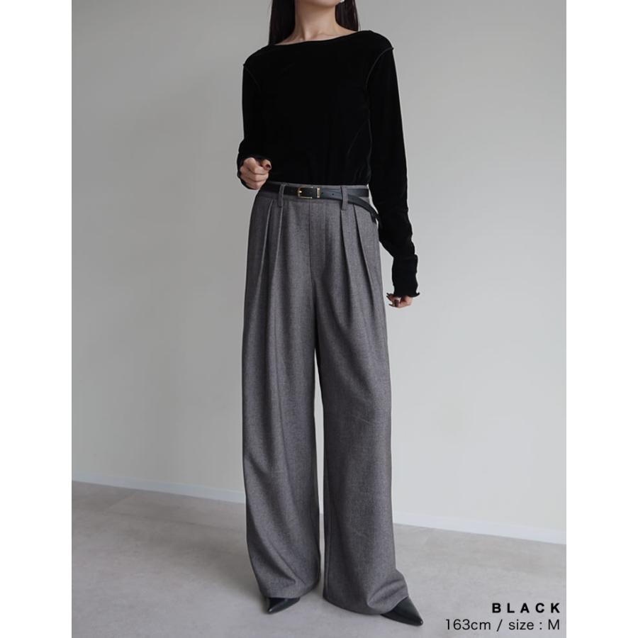パンツ re Re:EDIT（リエディ） パンツ ワイドパンツ タックパンツ レディース 4