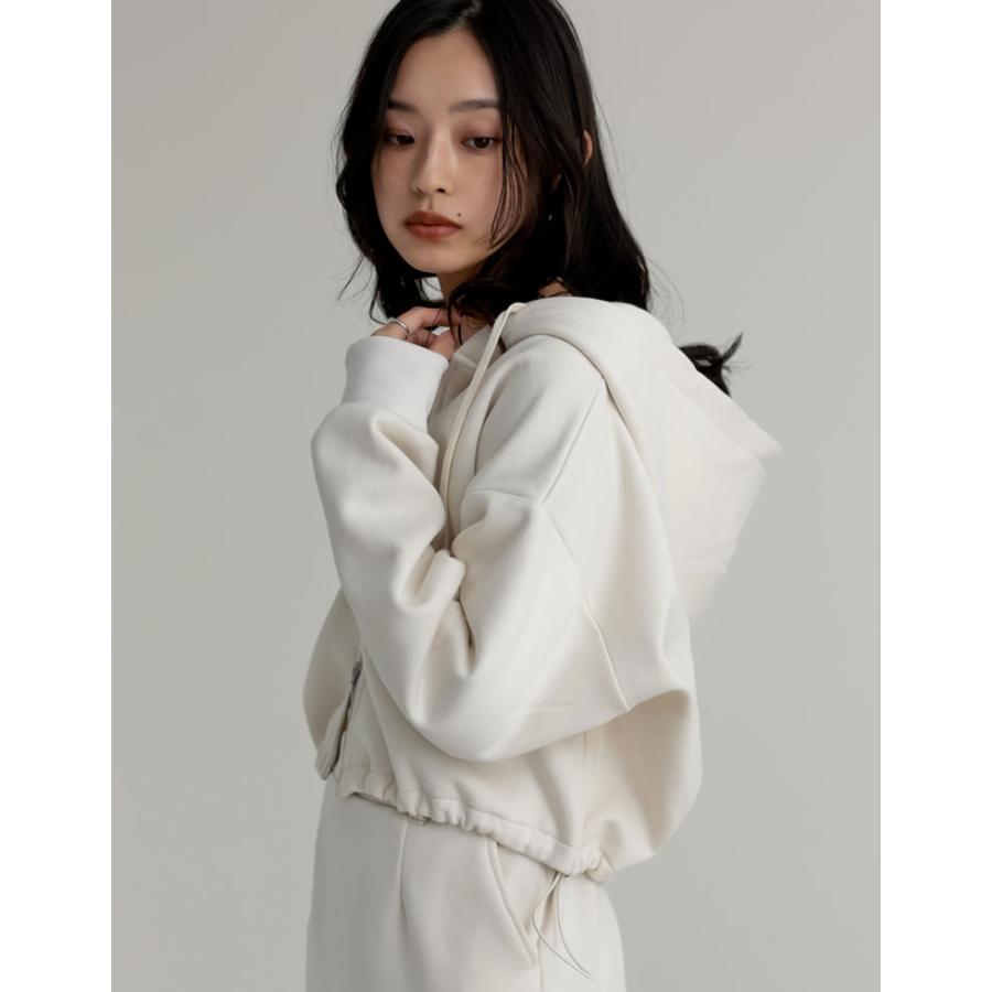 Re:EDIT（リエディ） 裏起毛 パーカー ショート丈 レディース 3色 M/L