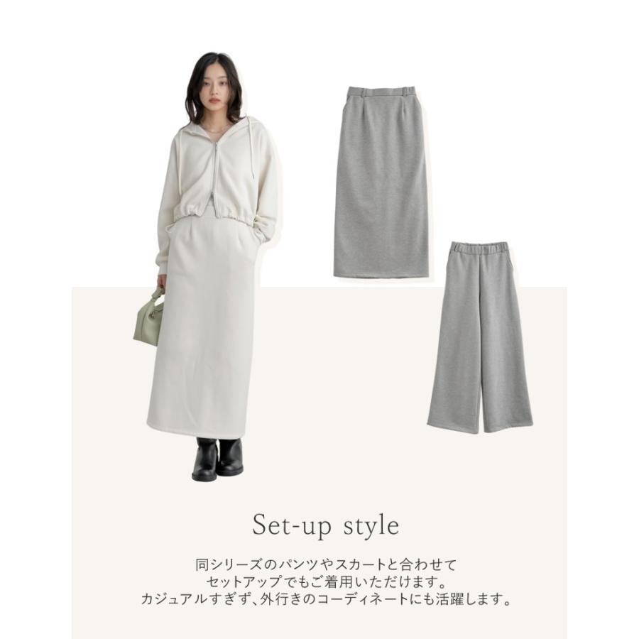 Re:EDIT（リエディ） 裏起毛 パーカー ショート丈 レディース 3色 M/L
