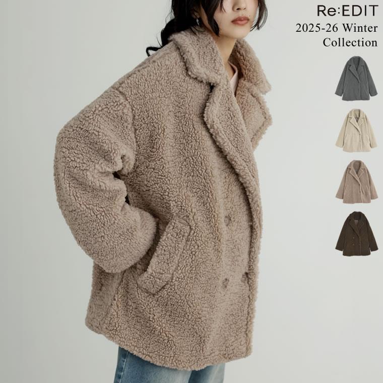 Re:EDIT（リエディ） コート ミドル丈 レディース 4色 M/L アウター