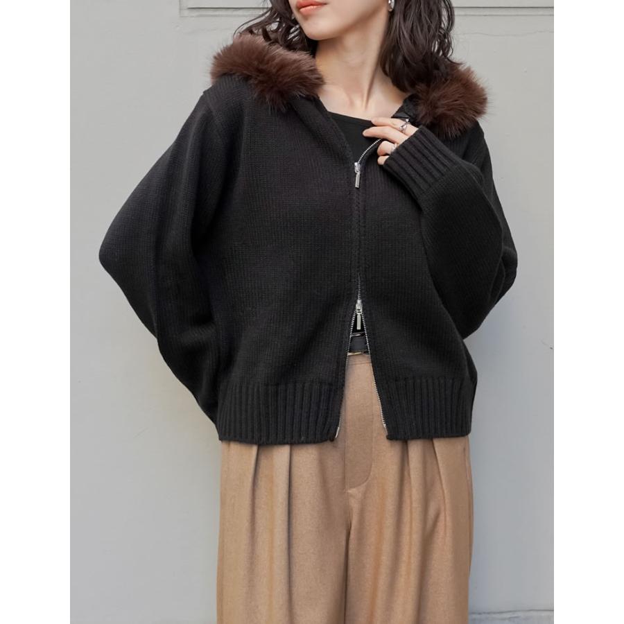 Re:EDIT（リエディ） カーディガン ニット レディース 4色 M/L ファー