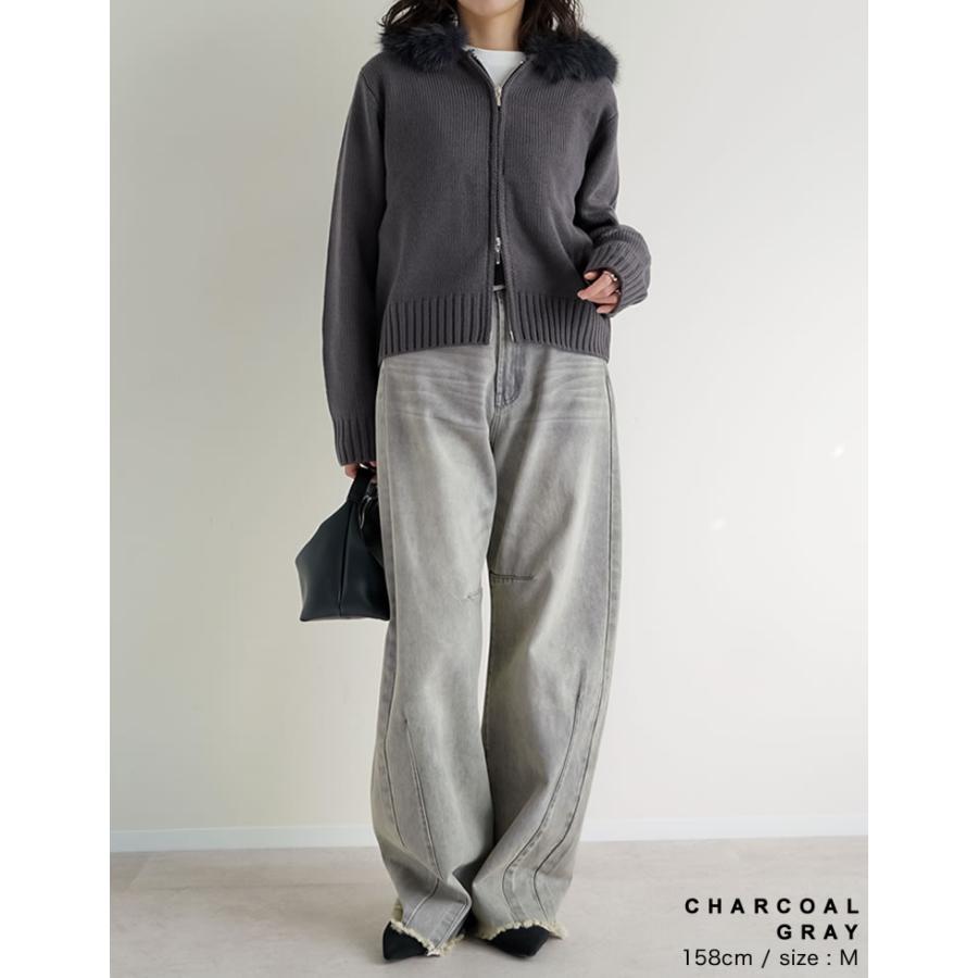 Re:EDIT（リエディ） カーディガン ニット レディース 4色 M/L ファー