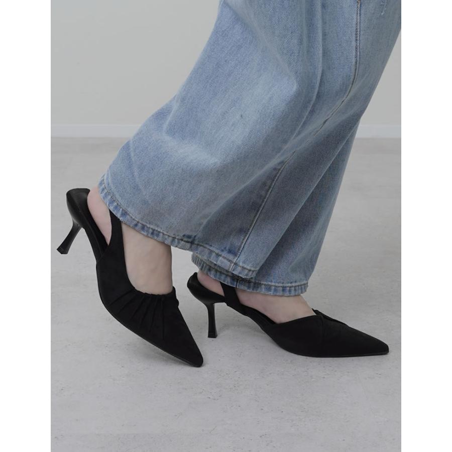 ミュール パンプス ヒール6cm レディース S/M/L/LL ブラック シューズ 靴 ン 起毛 オケージョン セレモニー フォーマル 秋冬 | Re:EDIT | 03