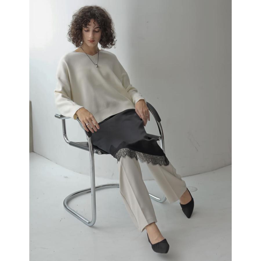 ミュール パンプス ヒール6cm レディース S/M/L/LL ブラック シューズ 靴 ン 起毛 オケージョン セレモニー フォーマル 秋冬 | Re:EDIT | 07