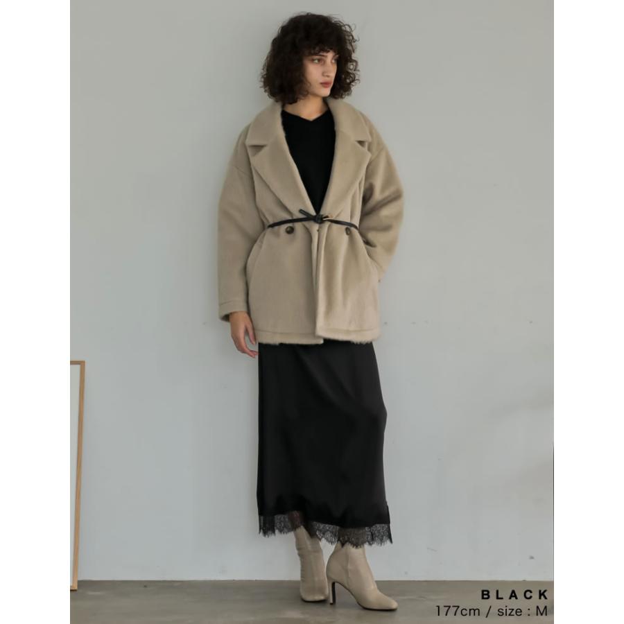 Re:EDIT（リエディ） スカート ロング レディース 2色 低身長 サテン