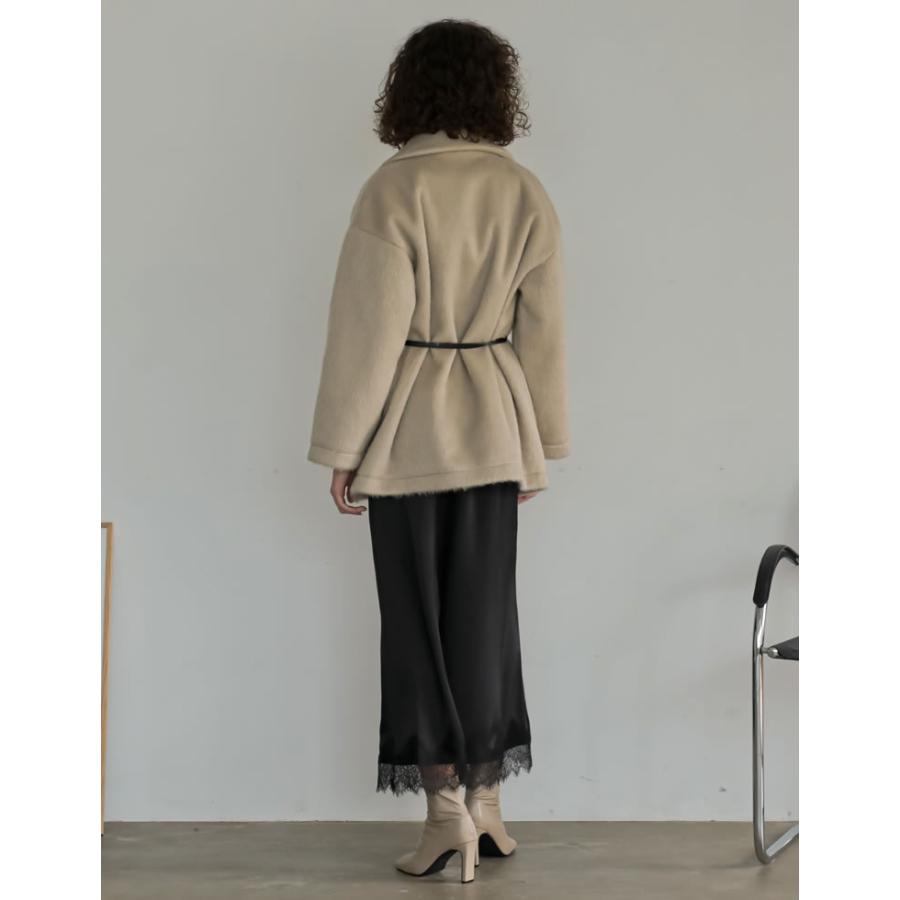 Re:EDIT（リエディ） スカート ロング レディース 2色 低身長 サテン