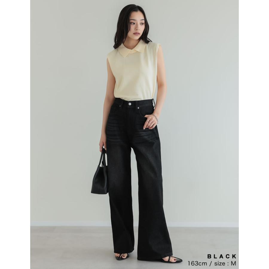 ワイドパンツ レディース パンツ デニム ワイド 低身長・高身長対応 バックル ジーンズ ジーパン ポケットあり 春夏 | Re:EDIT | 15