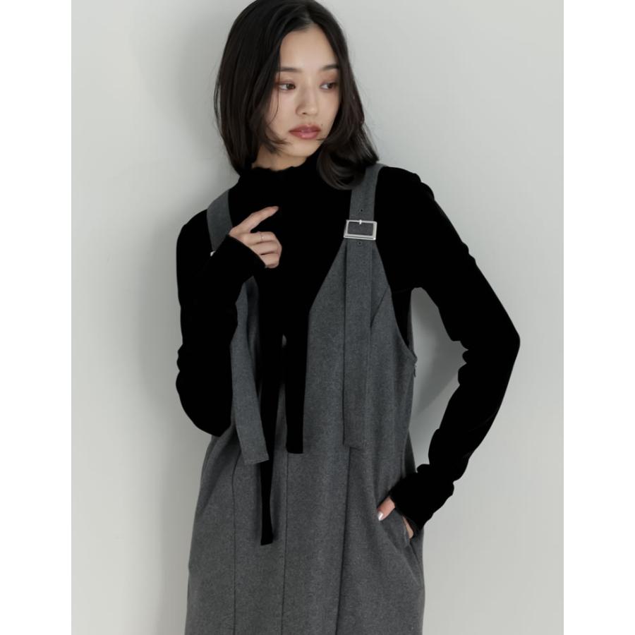 ジャンスカ ワンピース レディース 3色 低身長 高身長 ジャンパースカート 圧縮ウール 洗える 秋冬 | Re:EDIT | 16