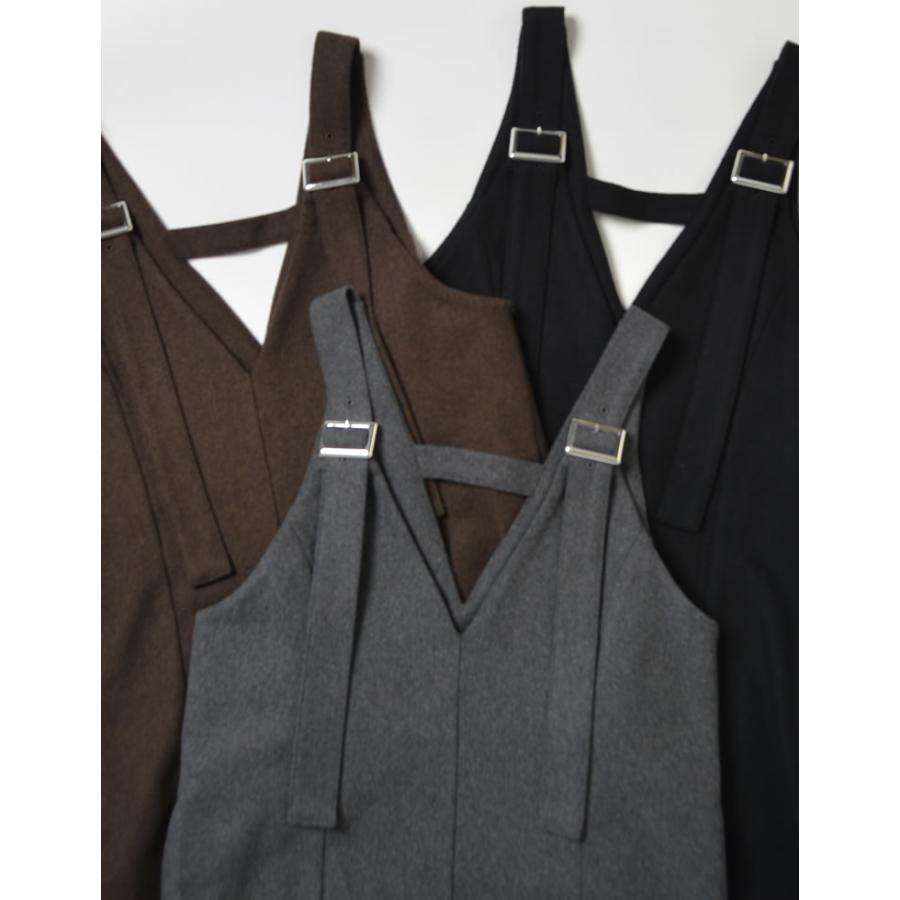 ジャンスカ ワンピース レディース 3色 低身長 高身長 ジャンパースカート 圧縮ウール 洗える 秋冬 | Re:EDIT | 04