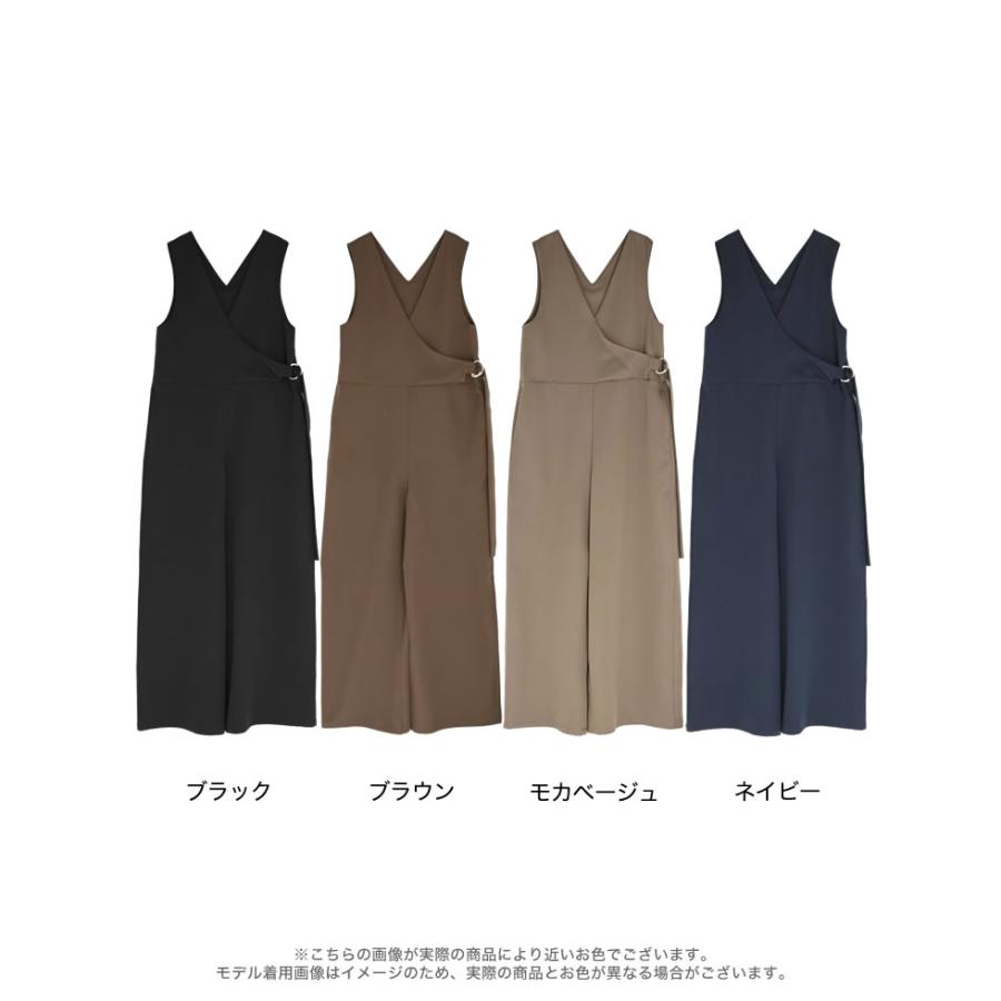 オールインワン サロペット レディース 低身長 高身長 パンツオールインワン 体型カバー ウエストベルト オケージョン 春夏 | Re:EDIT | 21