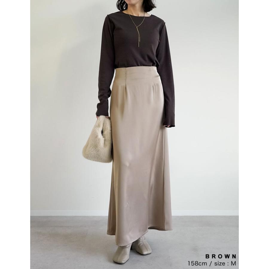 裏起毛 トップス レディース 6色 M/L/XL 長袖 防寒 インナー あったかインナー シャツ カットソー 前後2WAY 秋冬 | Re:EDIT | 22