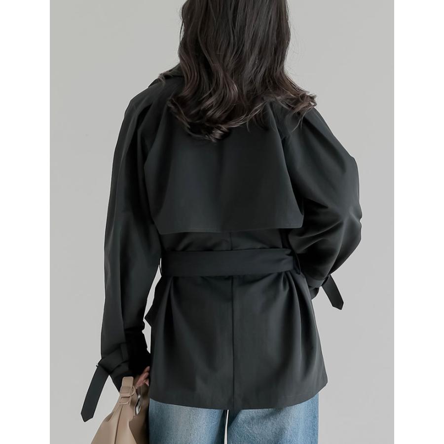 コート アウター レディース 3色 M/L トレンチ ジャケット マルチウェイ ケープコート 体型カバー ベルト付き ポケットあり 春夏 | Re:EDIT | 19