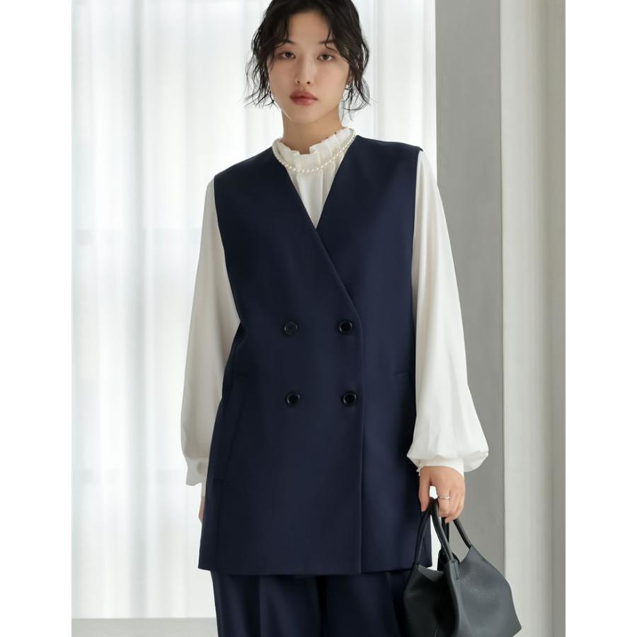 【新品】ジレ　アウター　ベスト秋服　※値下げ不可 ベスト レディース ワイド トップス アウター ジレ 上着 ノースリーブ