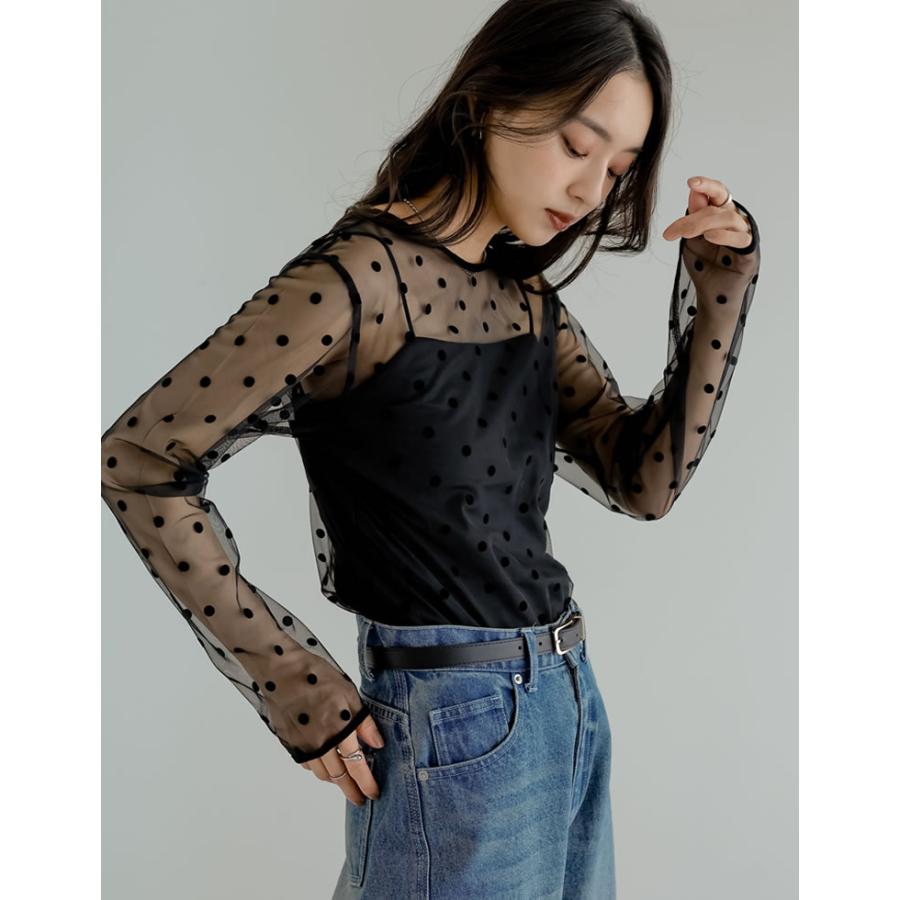 Re:EDIT（リエディ） トップス カットソー レディース 2色 M/L ドット