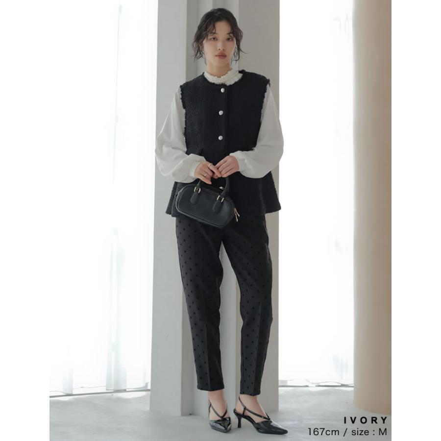 シャツ ブラウス トップス レディース 2色 M/L タックブラウス シアーブラウス ファスナー付き オケージョン セレモニー 春夏 [mb] | Re:EDIT | 11