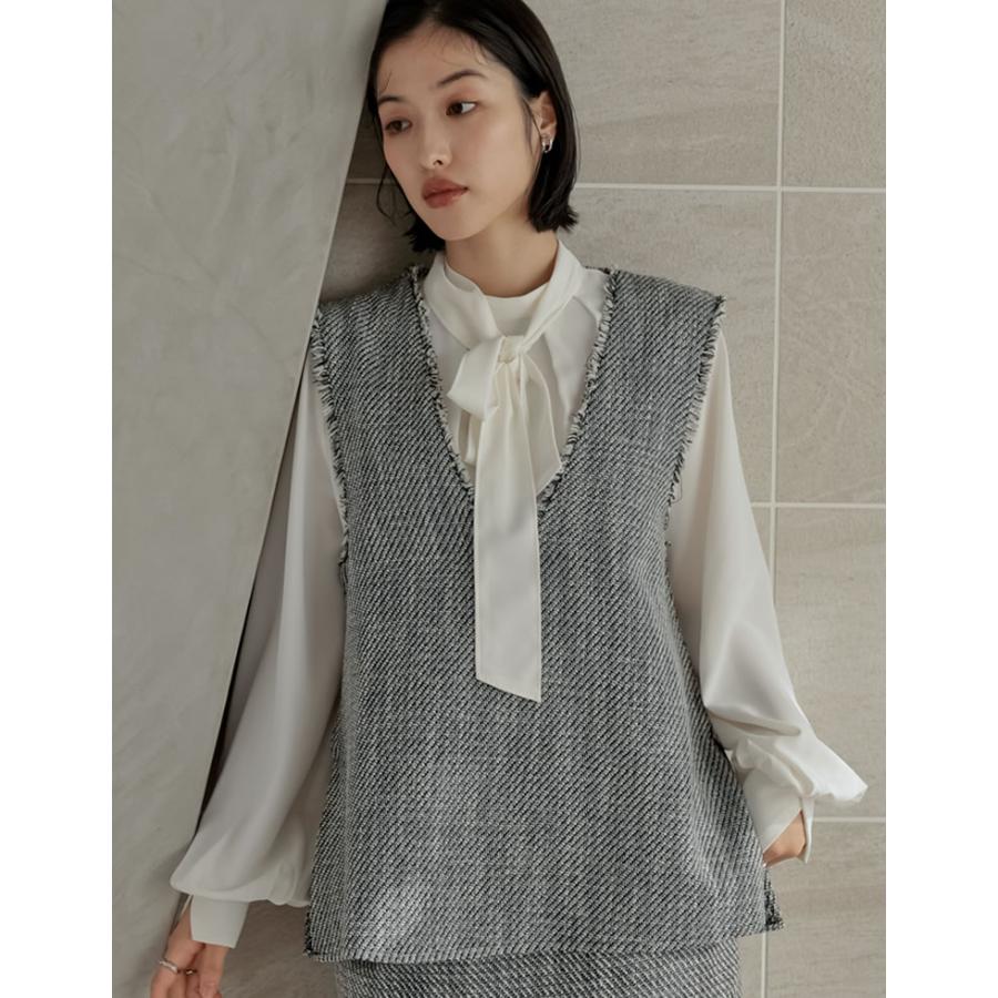 卒業式 母 服装 セレモニー シャツ ブラウス トップス レディース 3色 M/L ボウタイブラウス 取り外し可能 オケージョン 春夏 [mb] | Re:EDIT | 12