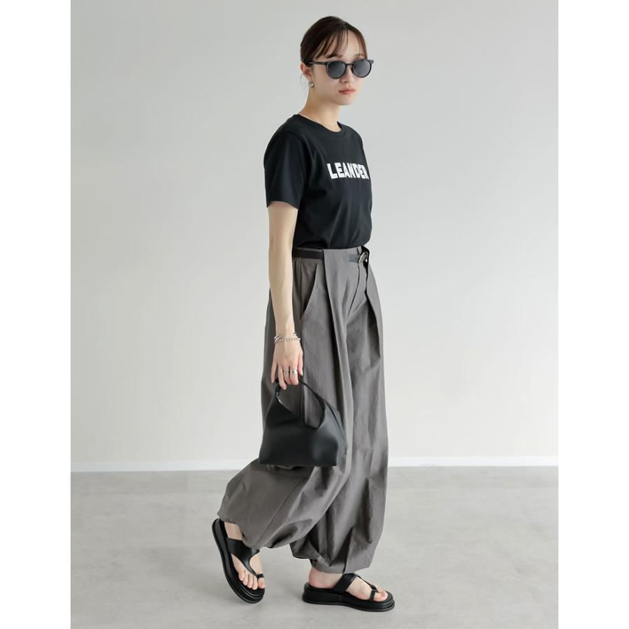 パンツ レディース カーブパンツ バレルパンツ 低身長 高身長 バルーンパンツ 体型カバー ポケットあり ウエストバッグゴム 2026春夏 | Re:EDIT | 15