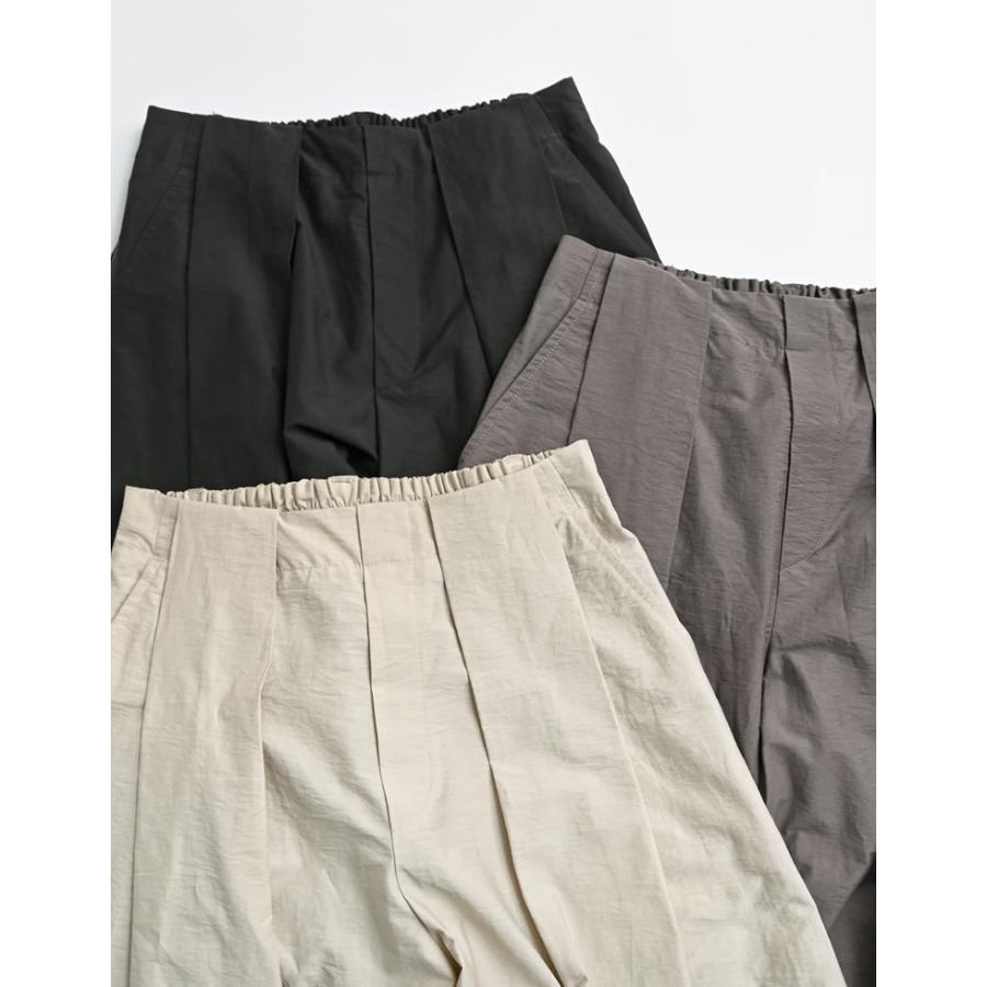 パンツ レディース カーブパンツ バレルパンツ 低身長 高身長 バルーンパンツ 体型カバー ポケットあり ウエストバッグゴム 2026春夏 | Re:EDIT | 04