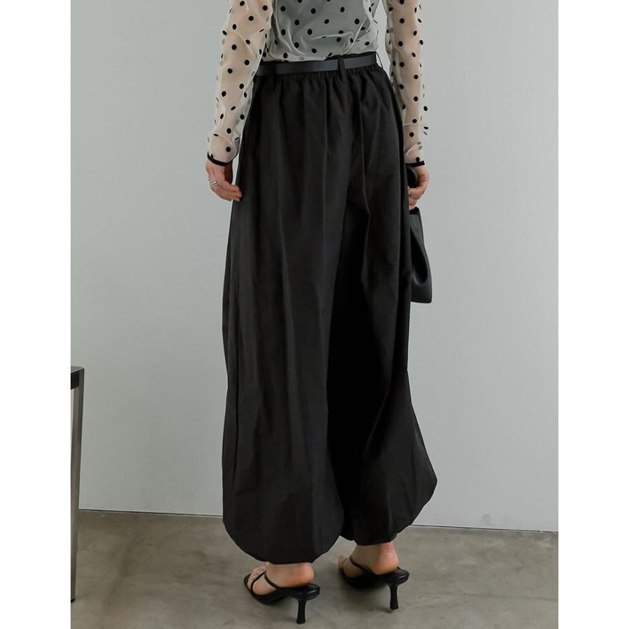 パンツ レディース カーブパンツ バレルパンツ 低身長 高身長 バルーンパンツ 体型カバー ポケットあり ウエストバッグゴム 2026春夏 | Re:EDIT | 10