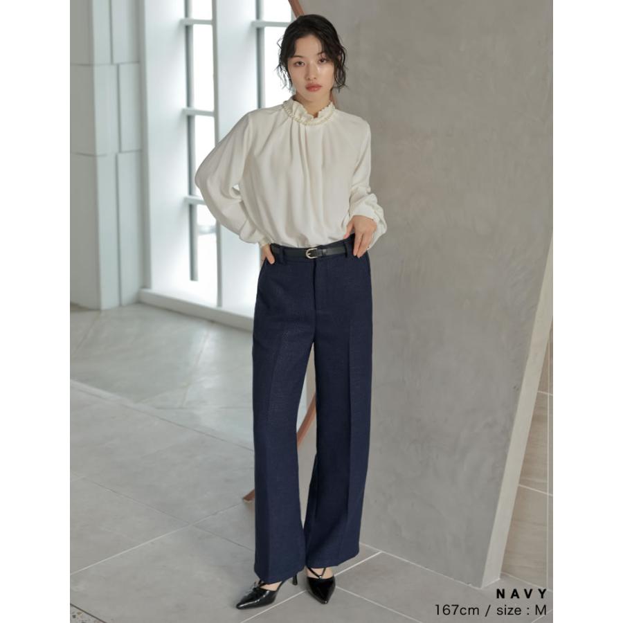 Re:EDIT（リエディ） パンツ スラックス レディース 2色 M/L ツイード