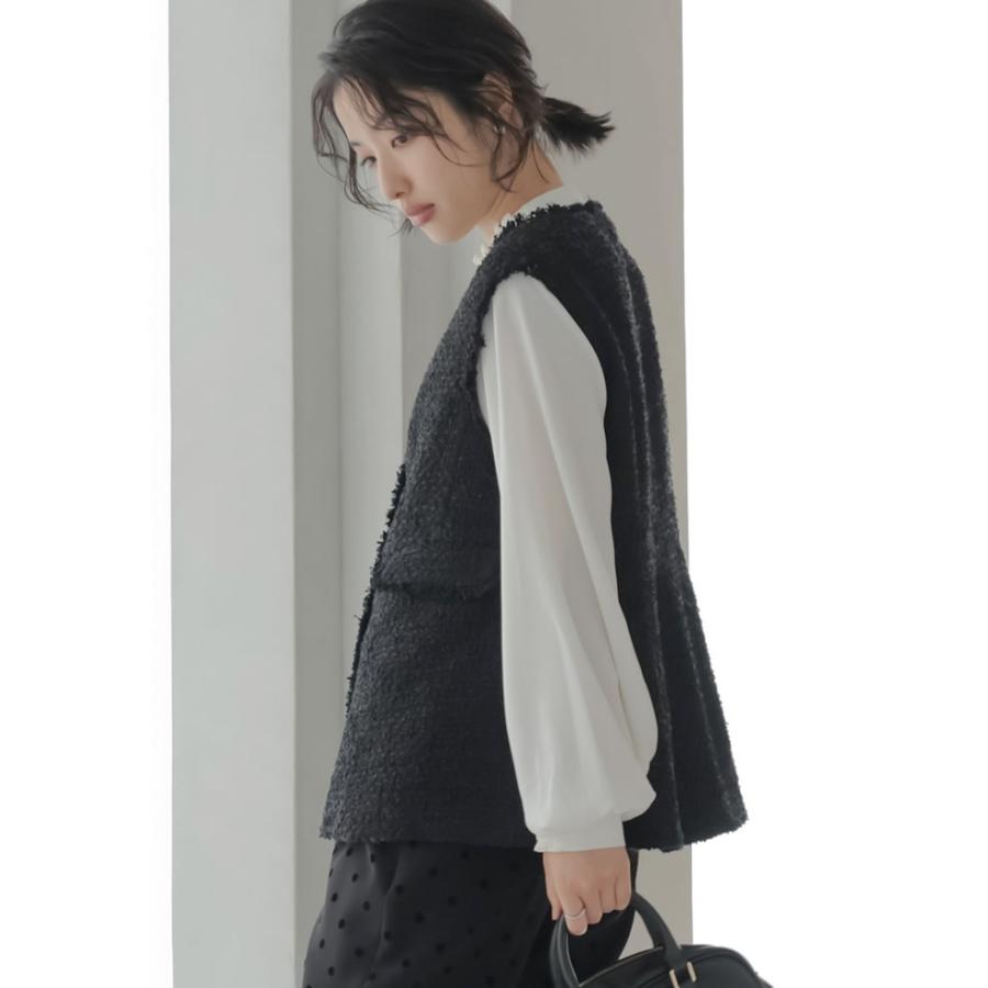 Re:EDIT（リエディ） ベスト ジレ レディース 2色 M/L ペプラム