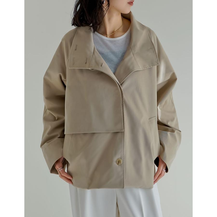 コート ミドル丈 アウター レディース 4色 M/L トレンチコート ジャケット ウエストベルト付き 体型カバー ポケットあり 春夏 | Re:EDIT | 16