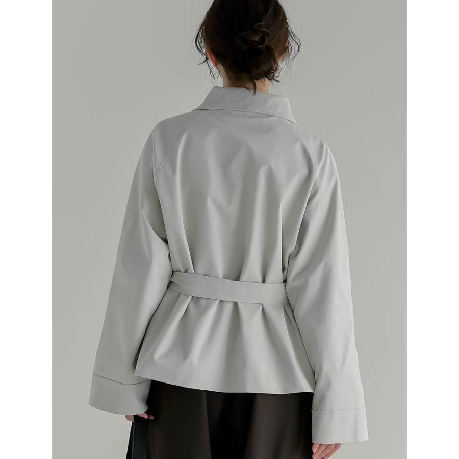 コート ミドル丈 アウター レディース 4色 M/L トレンチコート ジャケット ウエストベルト付き 体型カバー ポケットあり 春夏 | Re:EDIT | 18