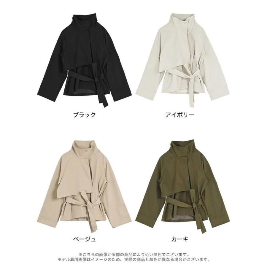 コート ミドル丈 アウター レディース 4色 M/L トレンチコート ジャケット ウエストベルト付き 体型カバー ポケットあり 春夏 | Re:EDIT | 21
