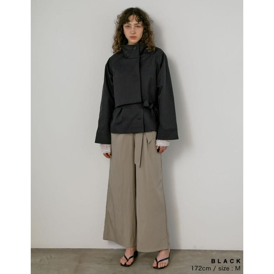 コート ミドル丈 アウター レディース 4色 M/L トレンチコート ジャケット ウエストベルト付き 体型カバー ポケットあり 春夏 | Re:EDIT | 12