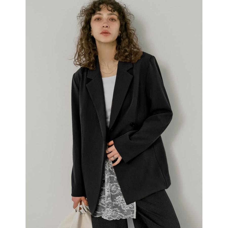 ジャケット アウター レディース 3色 M/L テーラード 春夏アウター 羽織り 体型カバー セットアップ対応 ポケットあり 春夏 | Re:EDIT | 05
