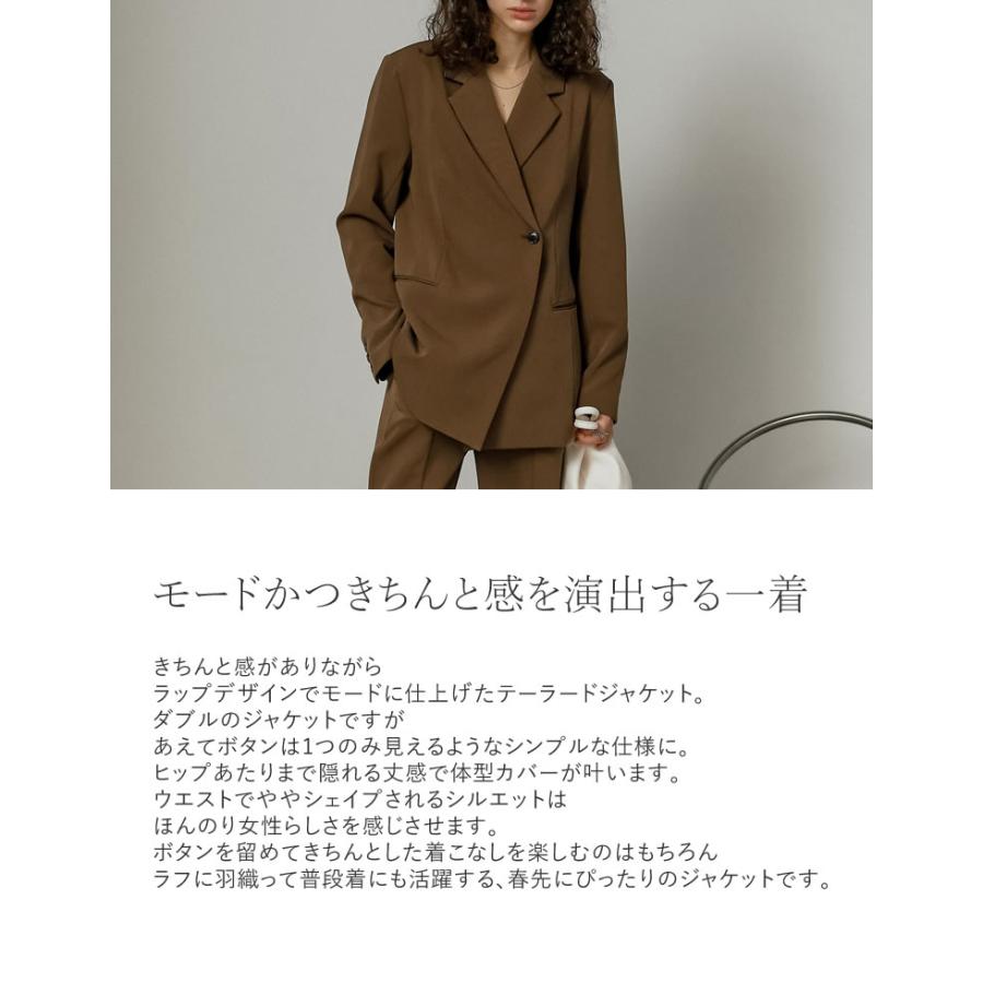 ジャケット アウター レディース 3色 M/L テーラード 春夏アウター 羽織り 体型カバー セットアップ対応 ポケットあり 春夏 | Re:EDIT | 08