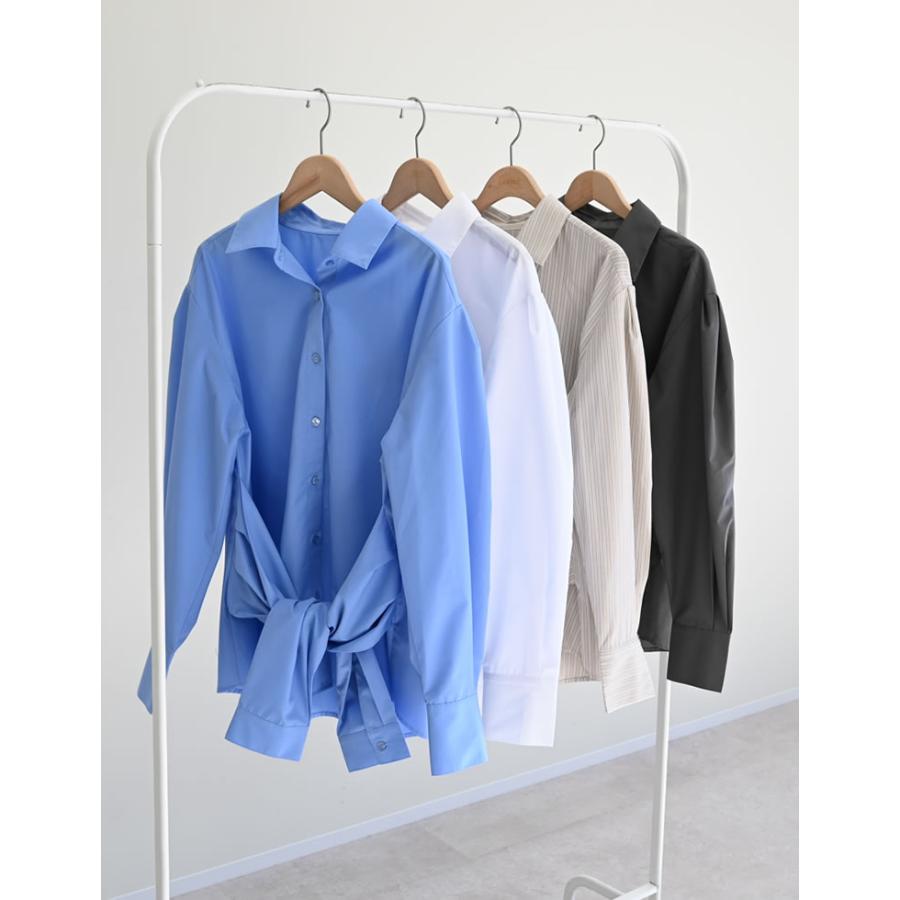 トップス シャツ ブラウス レディース 4色 M/L ウエスト巻き ウエストデザイン 長袖 レイヤード風 体型カバー春夏 | Re:EDIT | 05