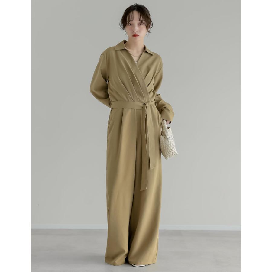 ネストローブ 　カシュクールサロペット　ベージュ　美品 Re:EDIT（リエディ） [2026S/S COLLECTION]カシュクール