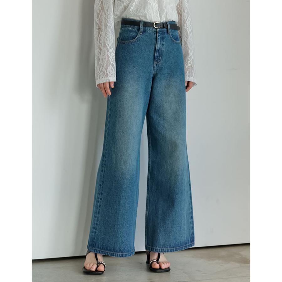 デニム レディース パンツ 低身長 高身長 ジーンズ バギーパンツ ワイドパンツ 体型カバー 美脚 ポケットあり 春夏 | Re:EDIT | 12