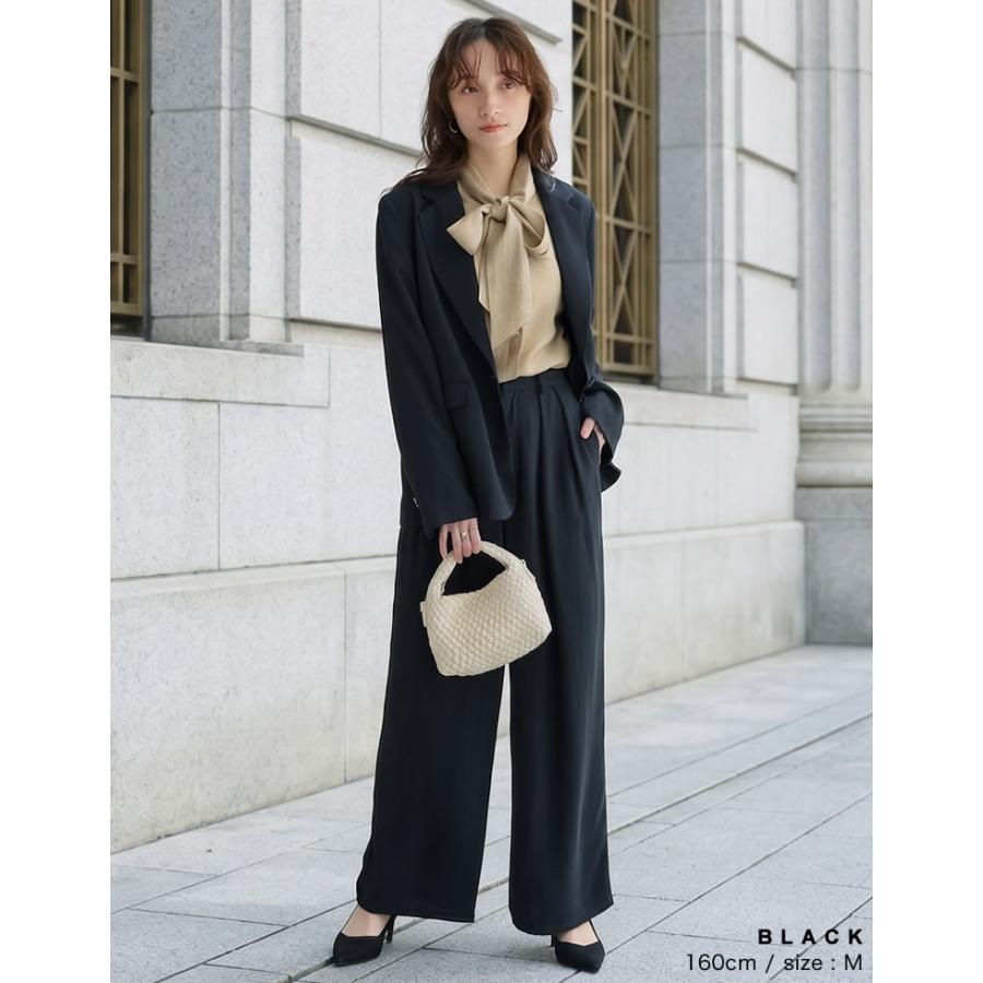 ジャケット テーラード レディース 4色 M/L シングル アウター 羽織り セットアップ対応 シワになりにくい 洗える 接触冷感 春夏 | Re:EDIT | 19