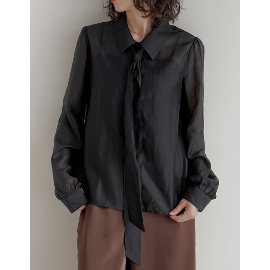 Re:EDIT（リエディ） シャツ トップス レディース 5色 M/L リボン付き