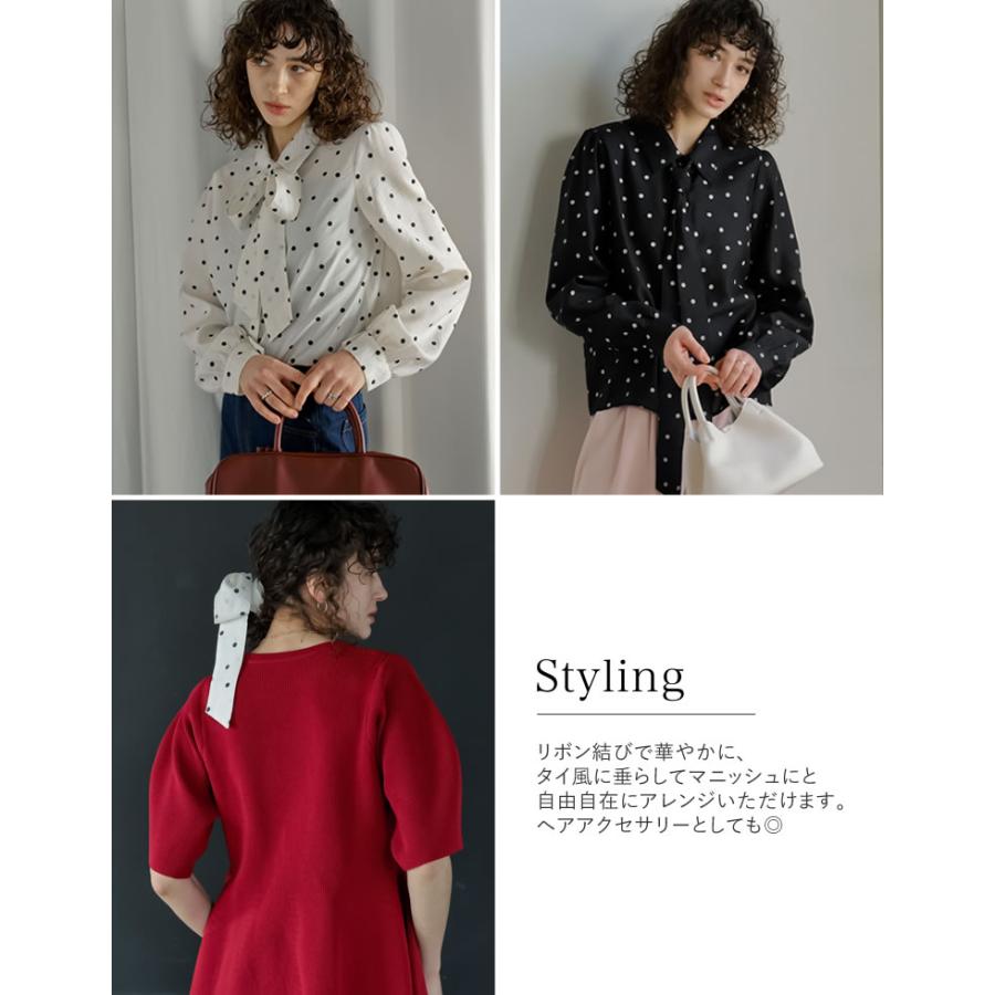 Re:EDIT（リエディ） シャツ トップス レディース 5色 M/L リボン付き