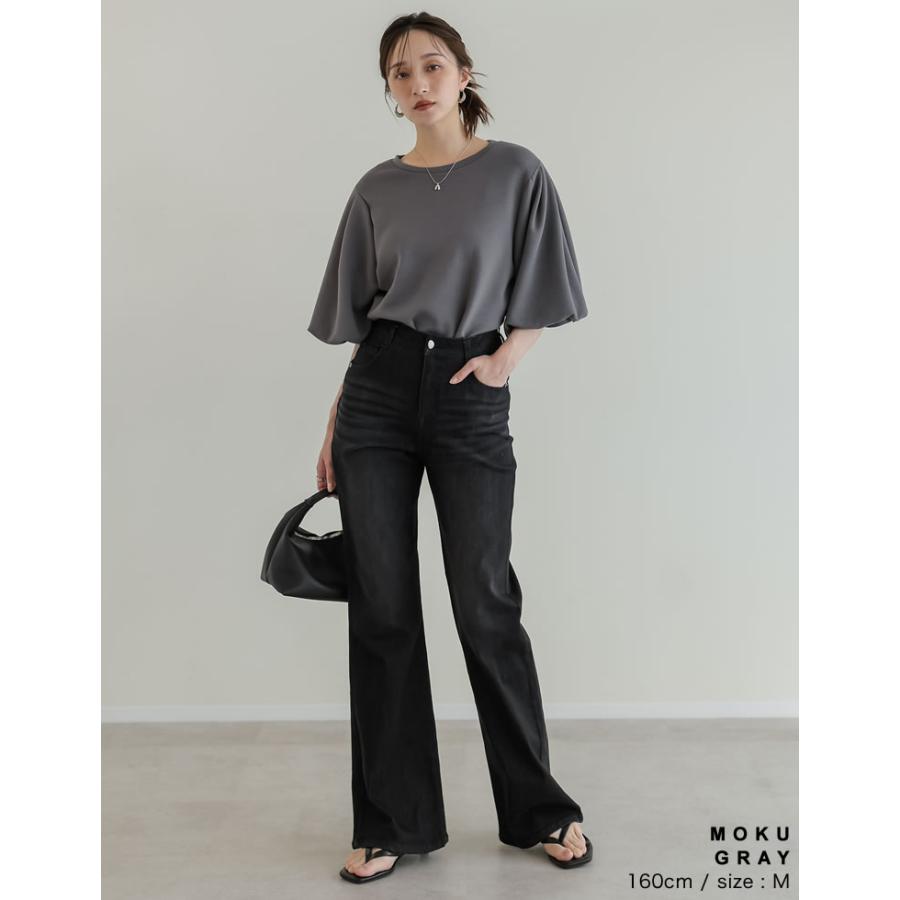 半袖 Tシャツ レディース トップス 4色 M/L カットソー 接触冷感 UVカット 洗濯機で洗える 伸縮性 体型カバー 春夏 | Re:EDIT | 15