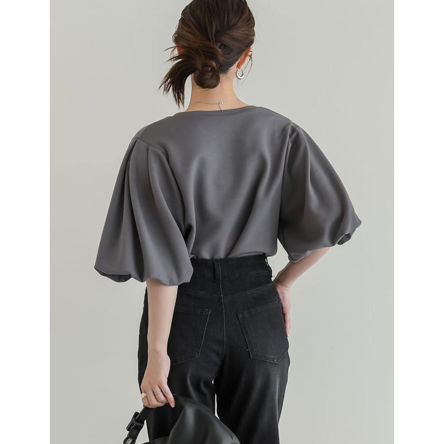 半袖 Tシャツ レディース トップス 4色 M/L カットソー 接触冷感 UVカット 洗濯機で洗える 伸縮性 体型カバー 春夏 | Re:EDIT | 16
