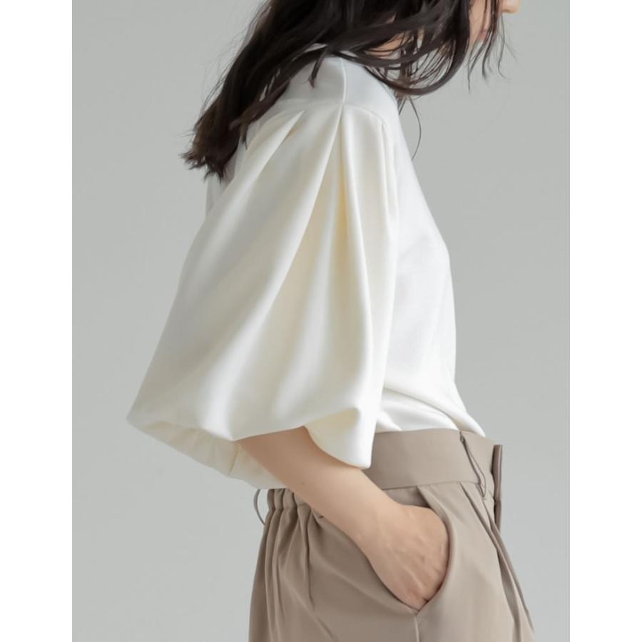半袖 Tシャツ レディース トップス 4色 M/L カットソー 接触冷感 UVカット 洗濯機で洗える 伸縮性 体型カバー 春夏 | Re:EDIT | 18